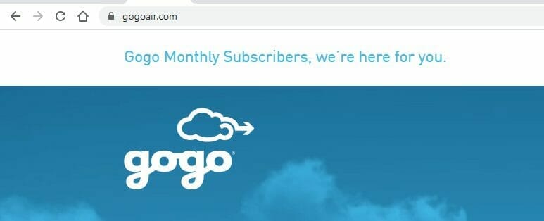 Snapshot of Gogoair.com domain name along with natural extension