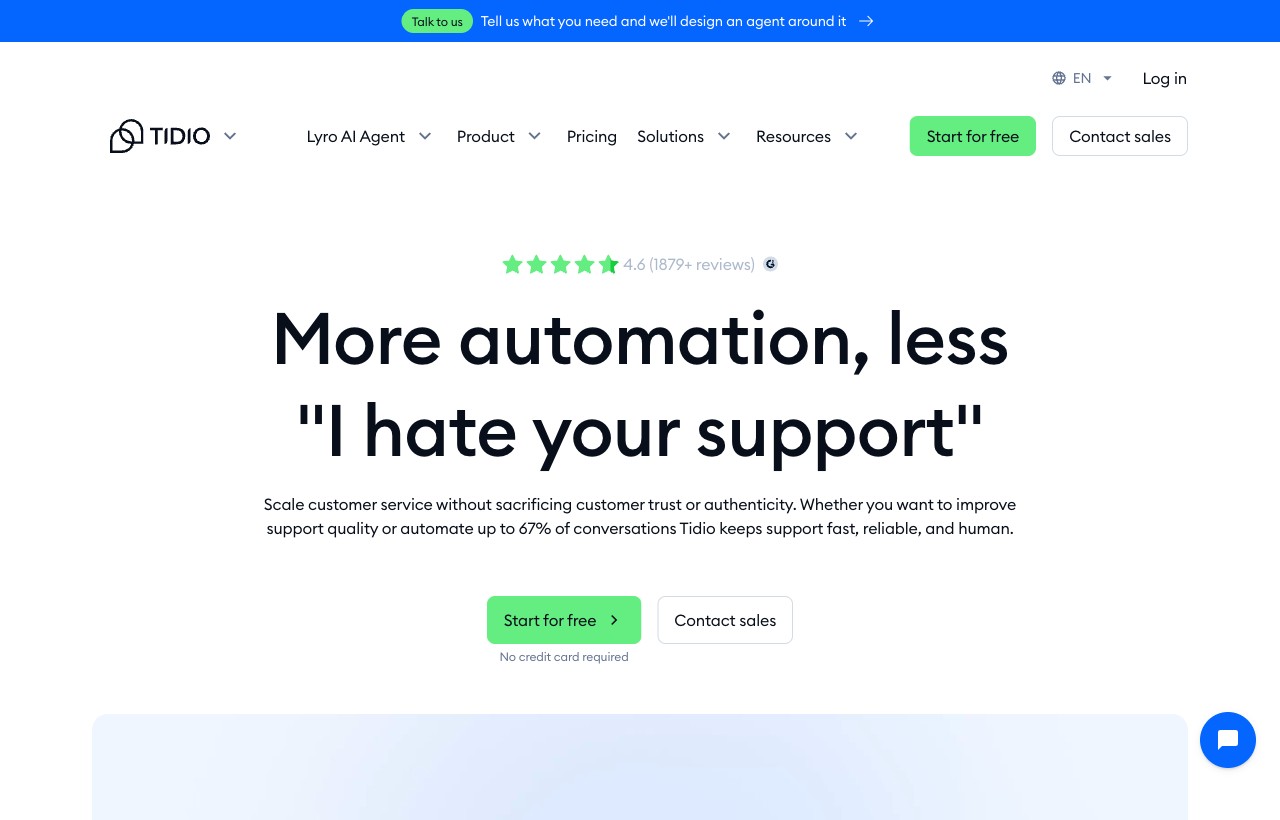 A live chat widget from a customer-messaging tool, ready to answer visitors in real time